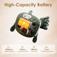 Three intensity levels tailor kneading strength to comfort and sensitivity.
