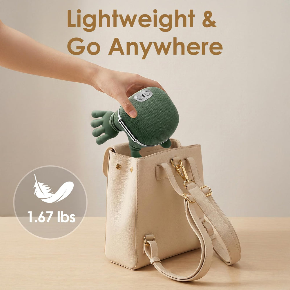 Travel-ready, lightweight massager designed for easy packing.