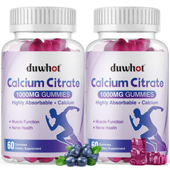 Duwhot Calcium Citrate Gummies blueberry bottle for daily bone support