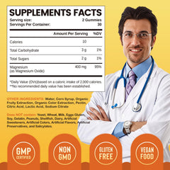 Duwhot magnesium oxide gummies packaging showcases vegan, non-GMO formula for convenient supplementation.