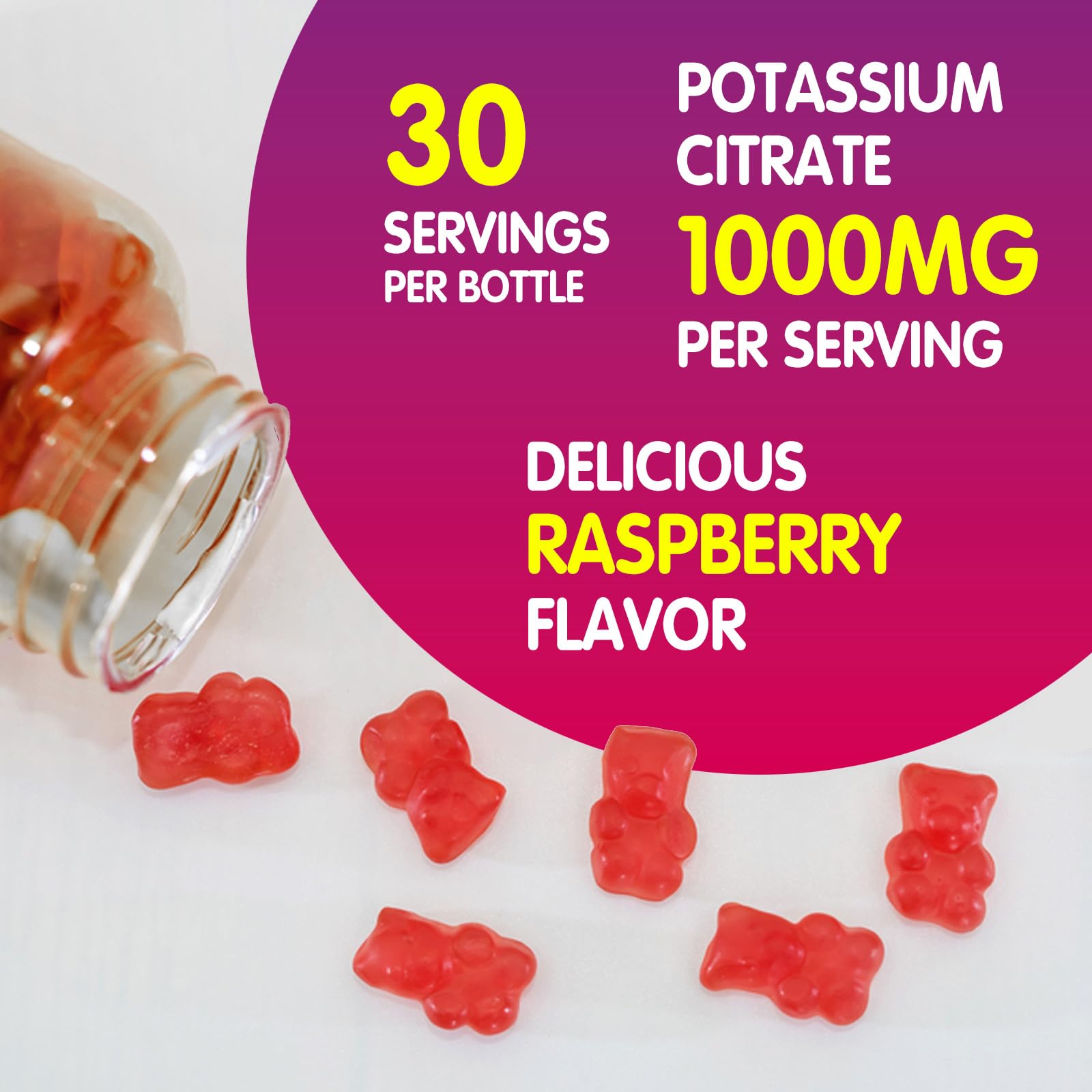 duwhot potassium citrate gummies dispensing shot for simple daily use.