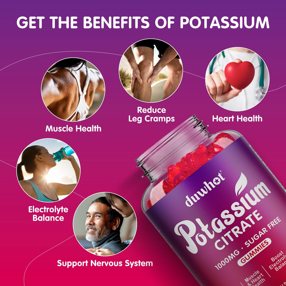 duwhot potassium citrate gummies packshot with 120 chewables.