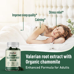 duwhot valerian root gummies close-up apple focus highlights no aftertaste