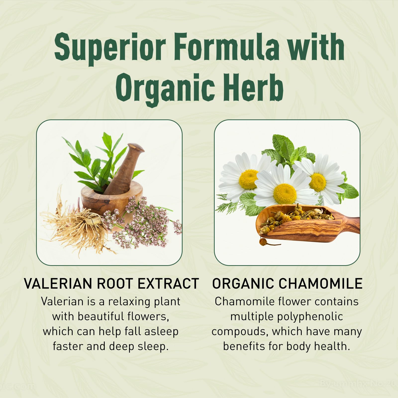 duwhot valerian root gummies with chamomile visuals emphasize calming blend
