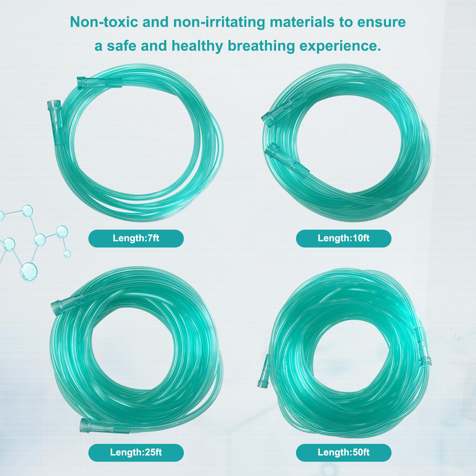 DWCHECK tubing in use with oxygen concentrator.