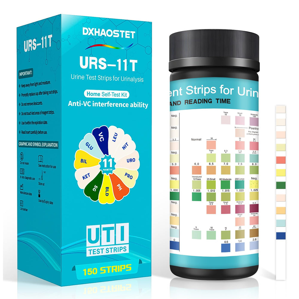 DXHAOSTET 11-in-1 urine strips box for home use and wellness monitoring