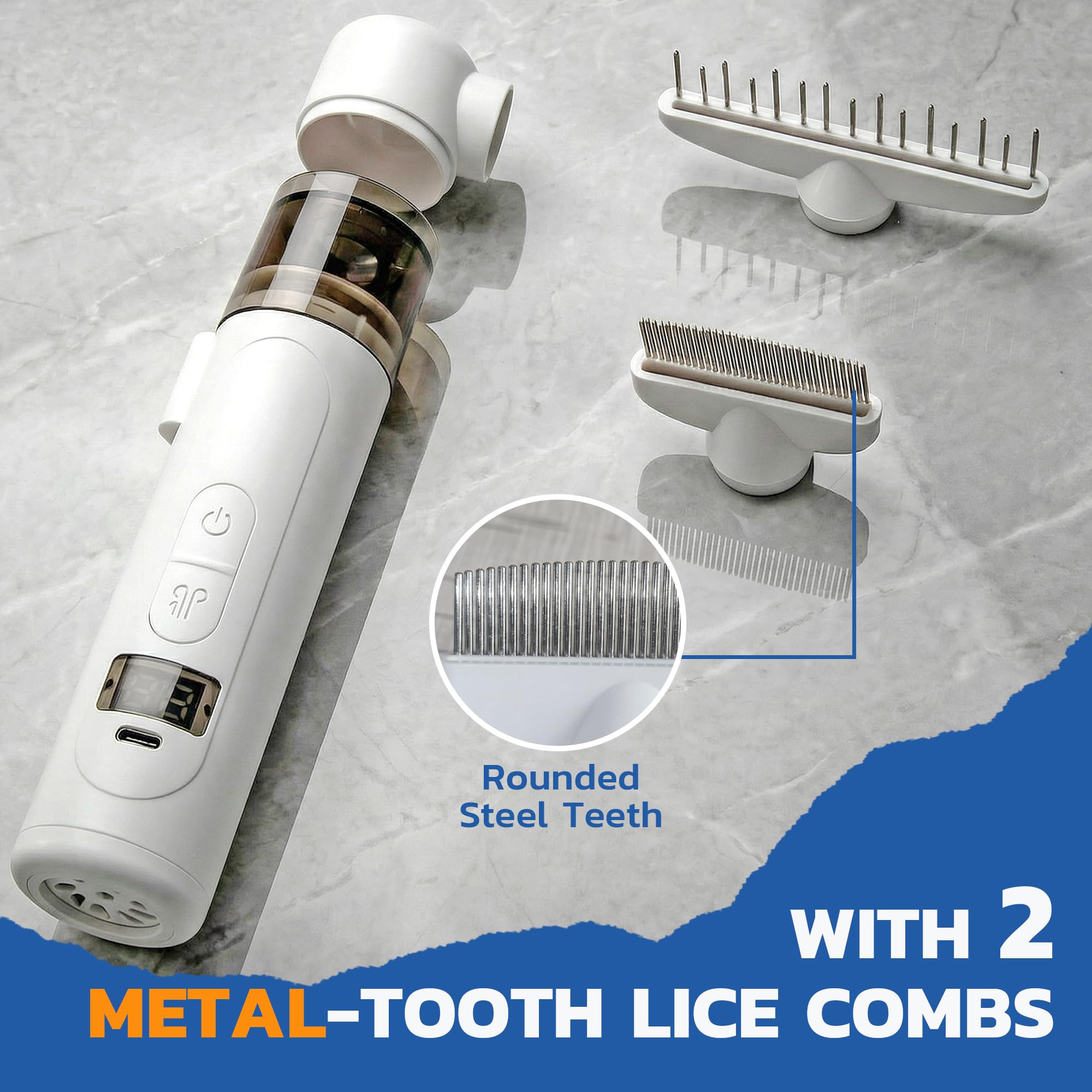 Dyhodu reinforced metal teeth for durable pet grooming sessions.