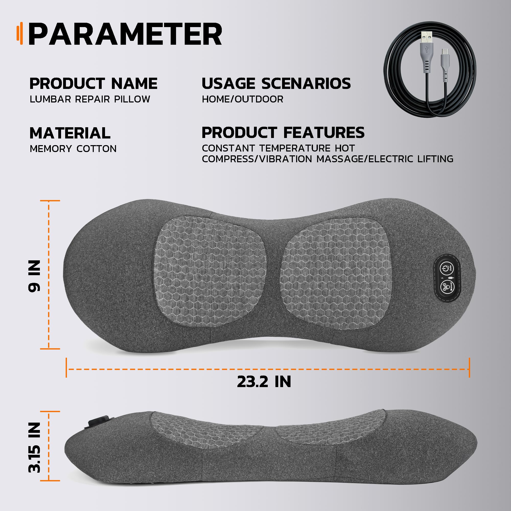 Dyhodu portable lumbar pillow ideal for car use