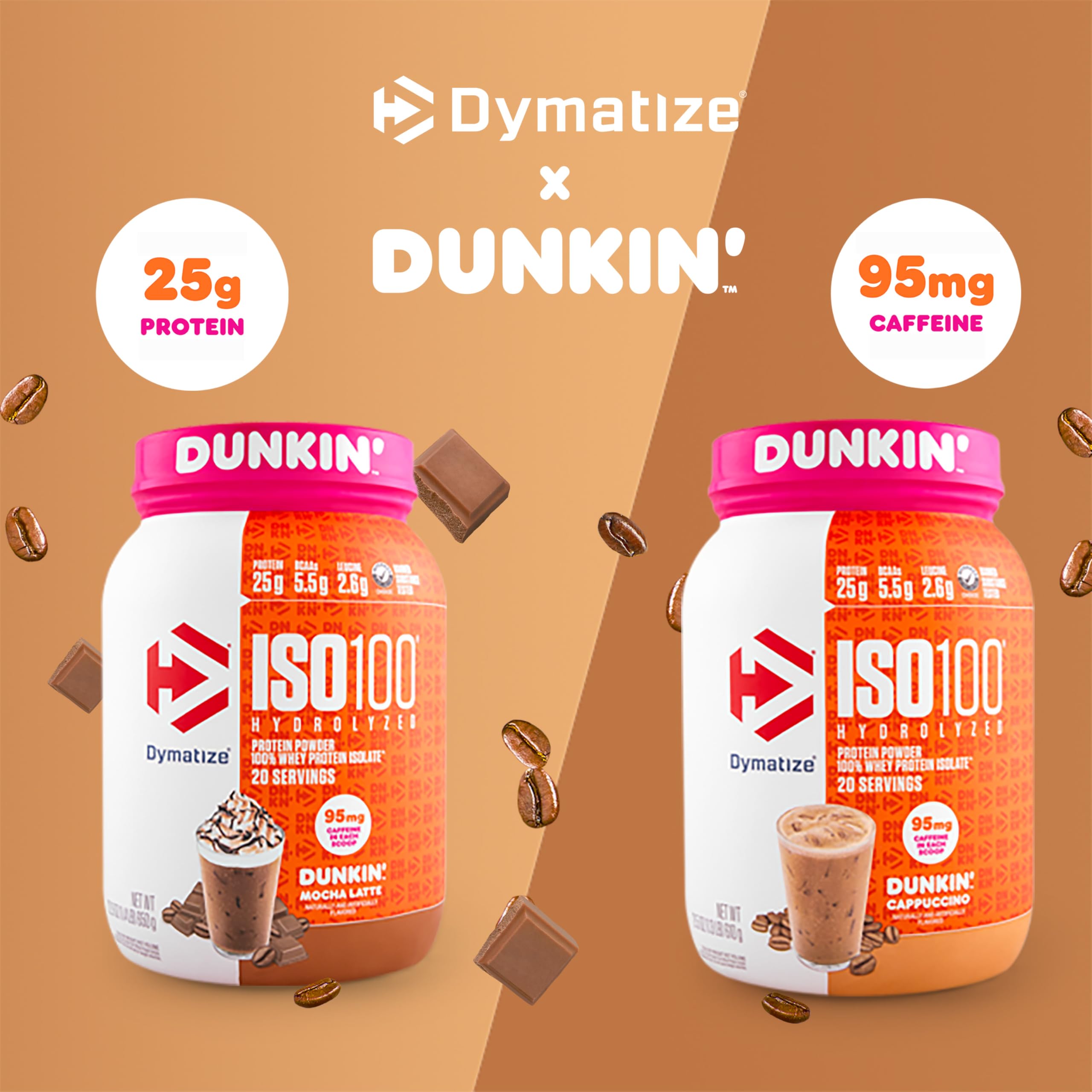 Dymatize ISO100 scoop showing precise protein portioning for quick mixing