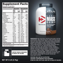 Dymatize Super Mass Gainer delivers 10.7g BCAAs per serving for recovery support.