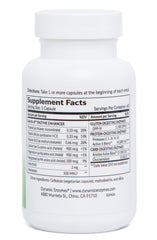 Dynamic Enzymes Gluten Plus label close-up showing DPP-IV enzymatic support.