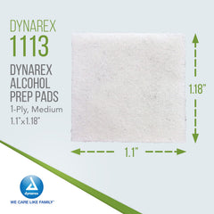 Soft non-woven Dynarex pad offers gentle external skin contact.