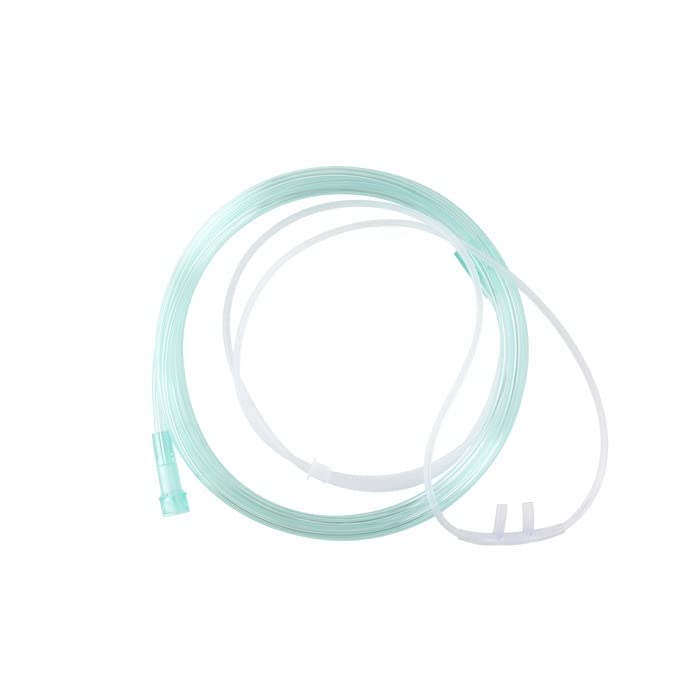Dynarex 33103 pediatric nasal cannula with standard tip and 7 ft connector for pediatric oxygen delivery.