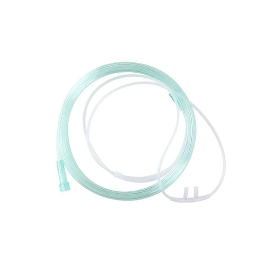 Dynarex 33103 pediatric nasal cannula with standard tip and 7 ft connector for pediatric oxygen delivery.