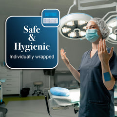 A worker applies Dynarex bandage during food preparation