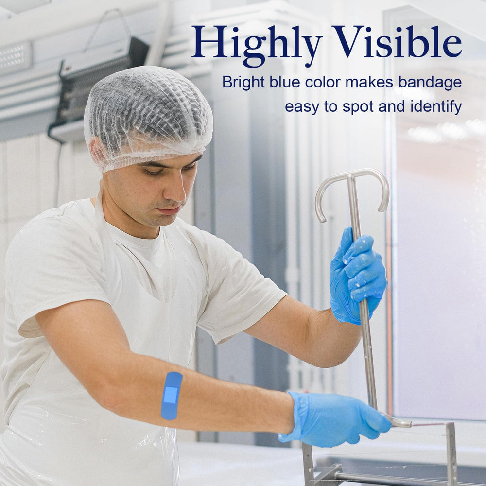 Dynarex blue visibility enhances safety in busy work environments