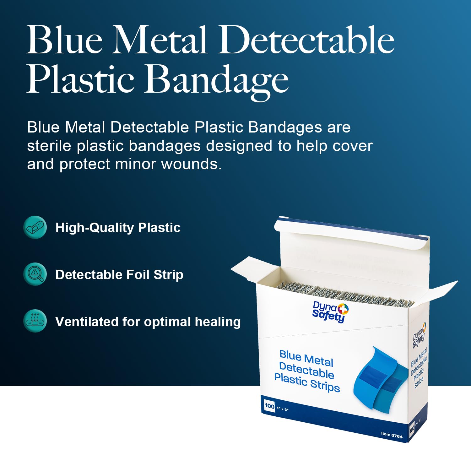 Dynarex blue bandages provide secure adhesion during active tasks
