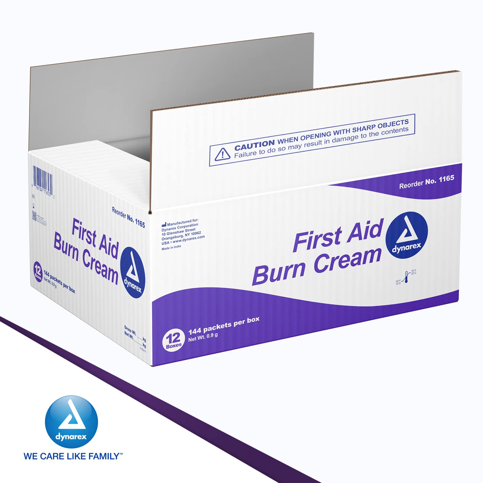 Dynarex burn cream application on skin illustrating minor wound care