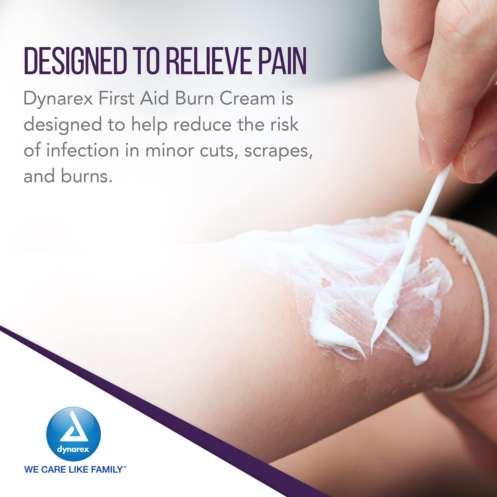 Dynarex burn cream in kitchen emergency setting for minor wounds