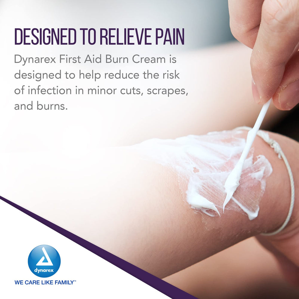 Dynarex burn cream in kitchen emergency setting for minor wounds