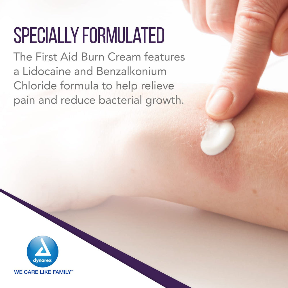Dynarex burn cream used at desk or break room for quick relief