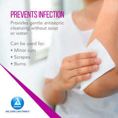 Dynarex BZK antiseptic towelettes alcohol-free, suitable for sensitive skin