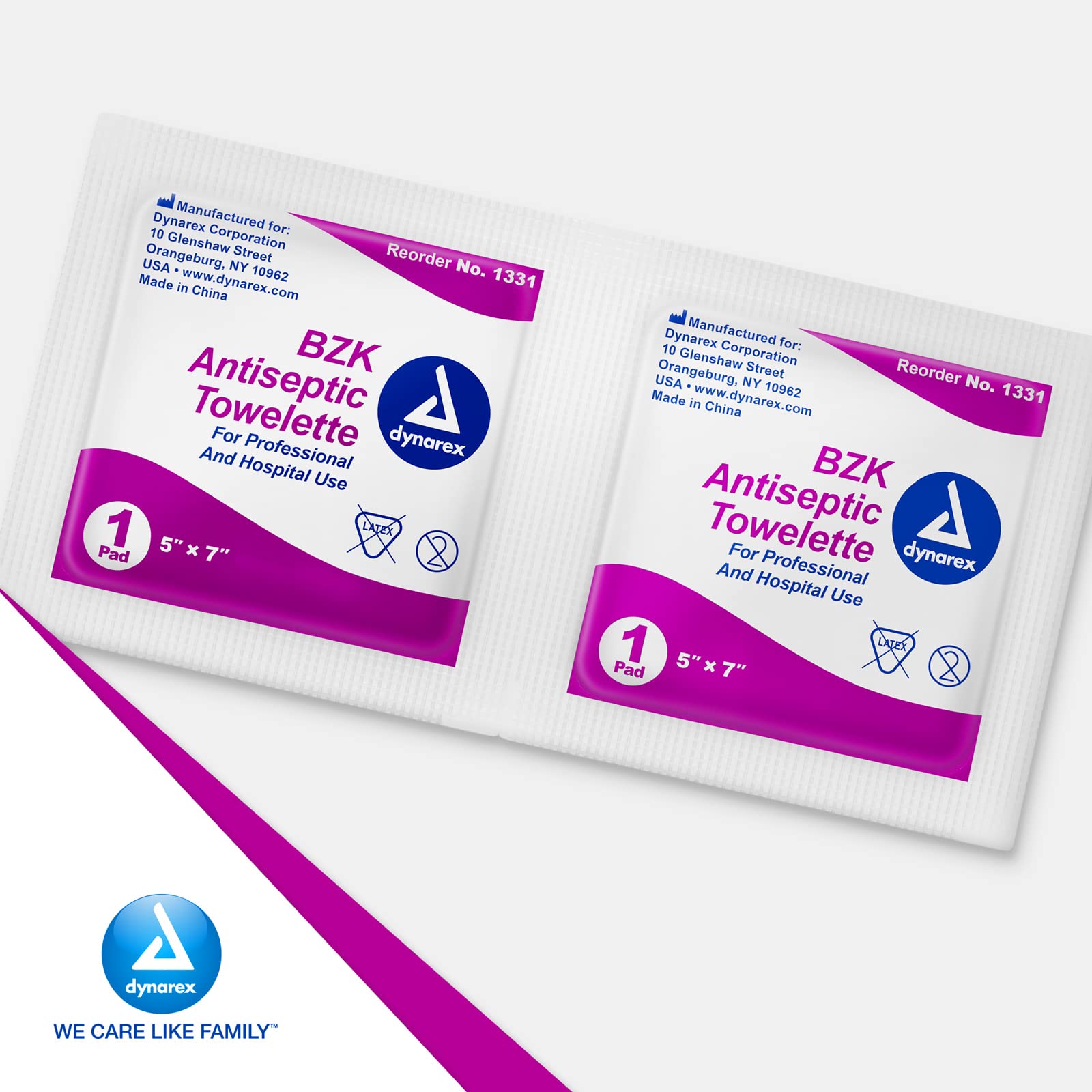 Dynarex BZK antiseptic towelettes travel-friendly for car, gym, and outdoors
