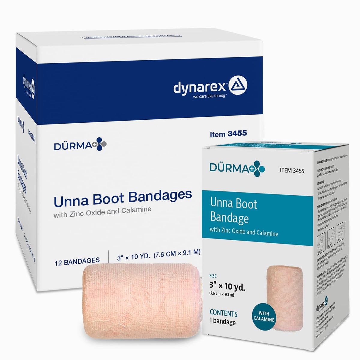 Dynarex Dürma+ Unna Boot bandages foil-wrapped for quick, clean application