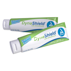 Dynarex Dynashield Dimethicone skin protectant barrier cream 4 oz tube protects and moisturizes skin.