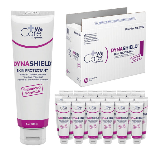 Dynarex Dynashield skin protectant ointment in a 4oz tube provides barrier protection.