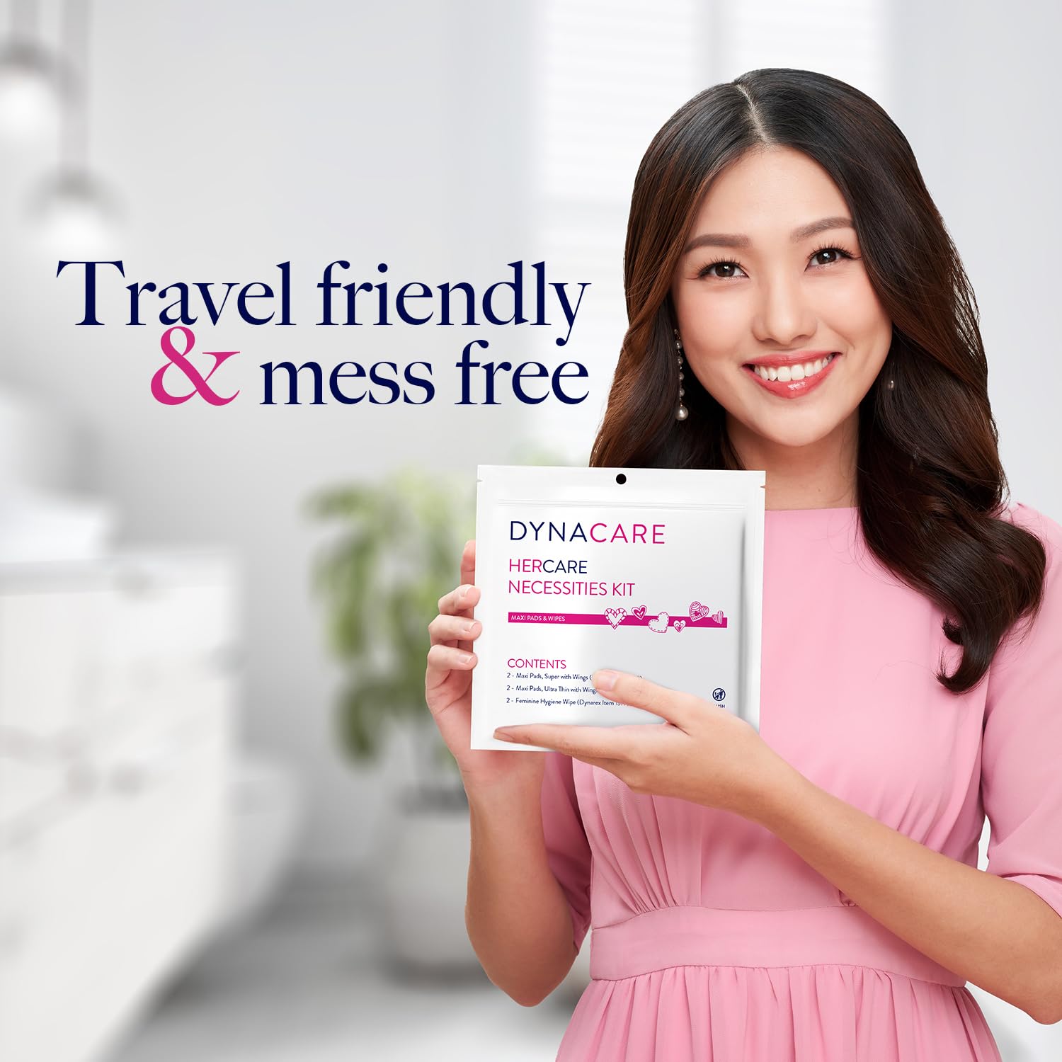 Dynarex HerCare aloe wipes for gentle cleansing and freshness