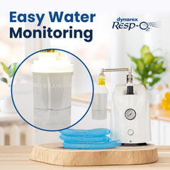 Dynarex Resp-O2 transparent bottle shows durability for daily use.