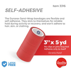 A 24-pack of Dynarex Sensi-Wrap shown for ready-to-use elastic protection.