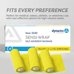 Dynarex Sensi-Wrap color options aid quick color-coding and identification.