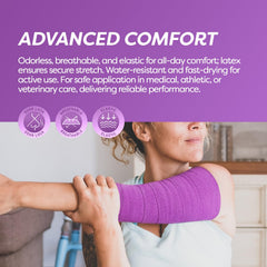 Dynarex Sensi-Wrap compression wrap in multiple sizes fits various body parts.