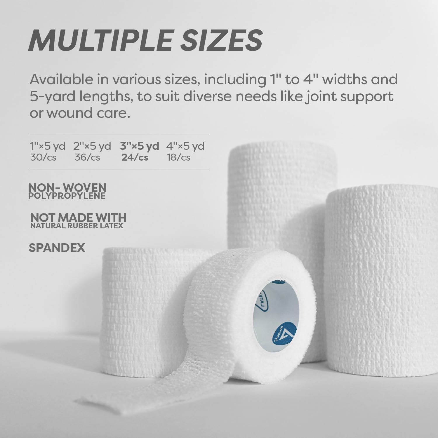 Dynarex Sensi-Wrap 3in bandage supports joints with breathable compression.