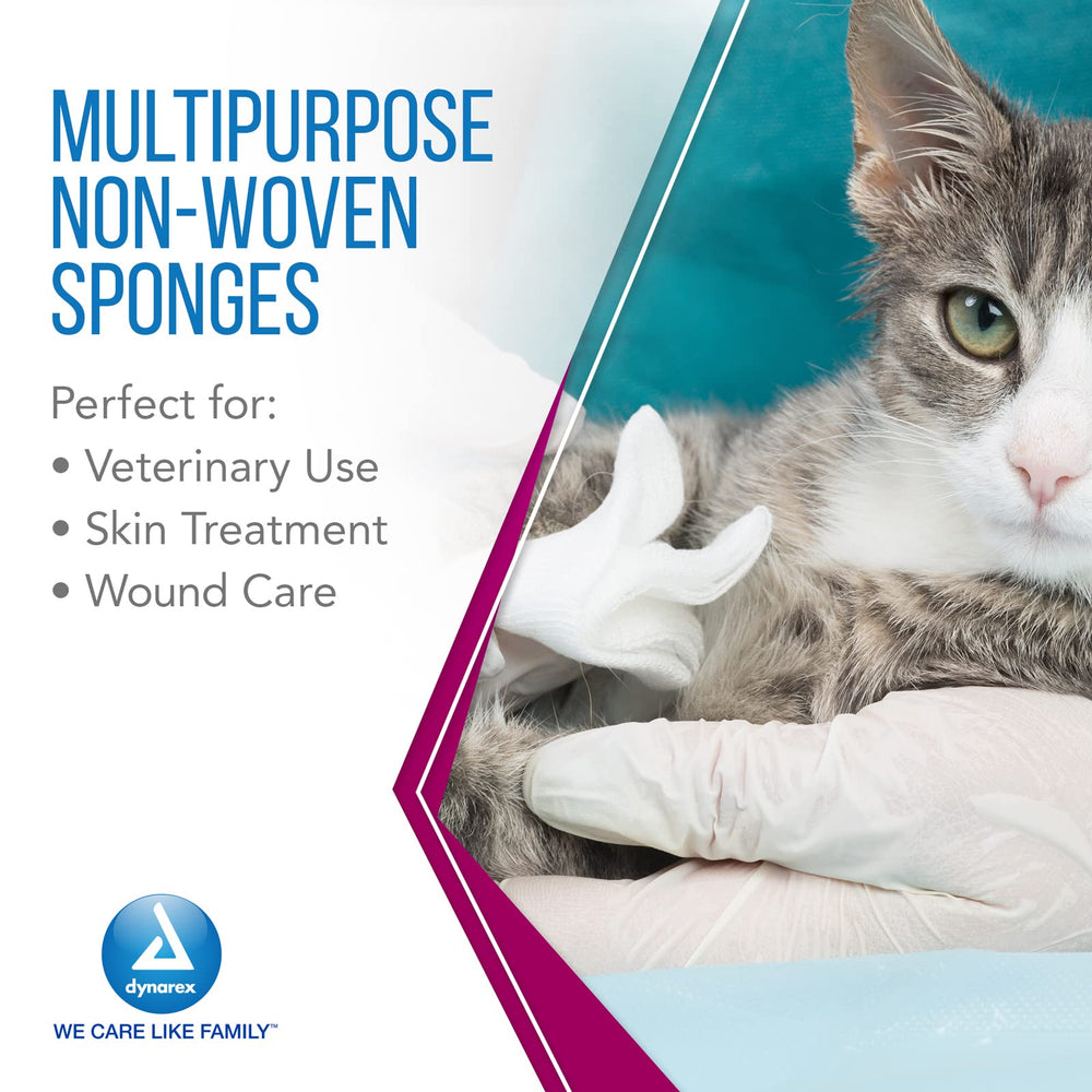 Dynarex sponges absorbent, ideal for wound dressing and medical cleansing.