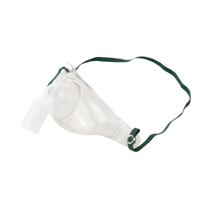 Dynarex pediatric tracheostomy mask with swivel connector enabling side access.