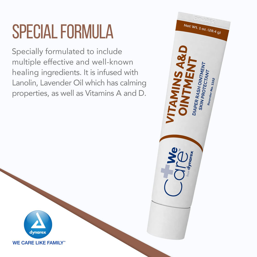 Dynarex Vitamin A&D Ointment applied as a thin layer on skin.