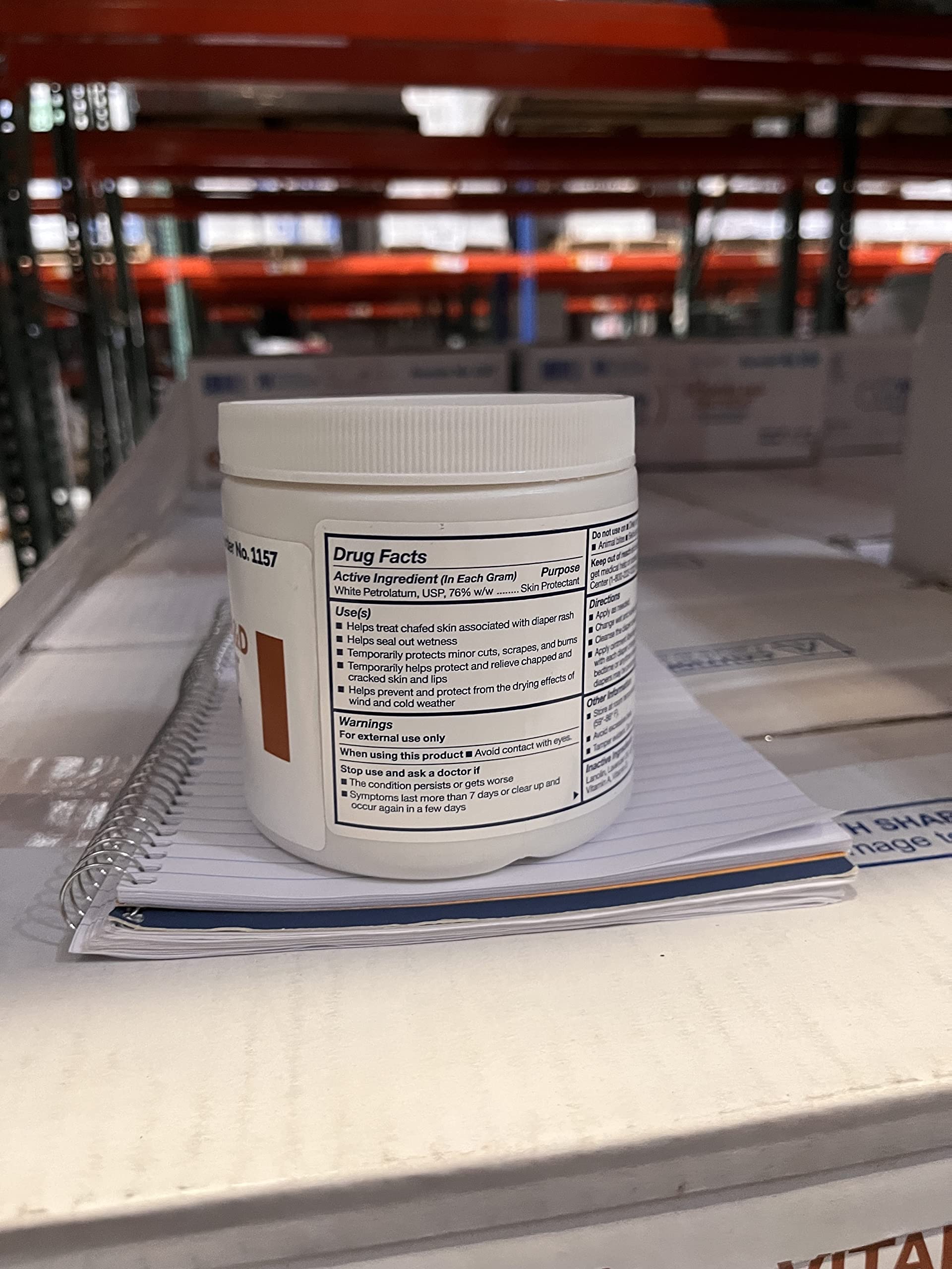 Packaging displays jar and tube sizing for Dynarex Vitamins A and D Ointment.