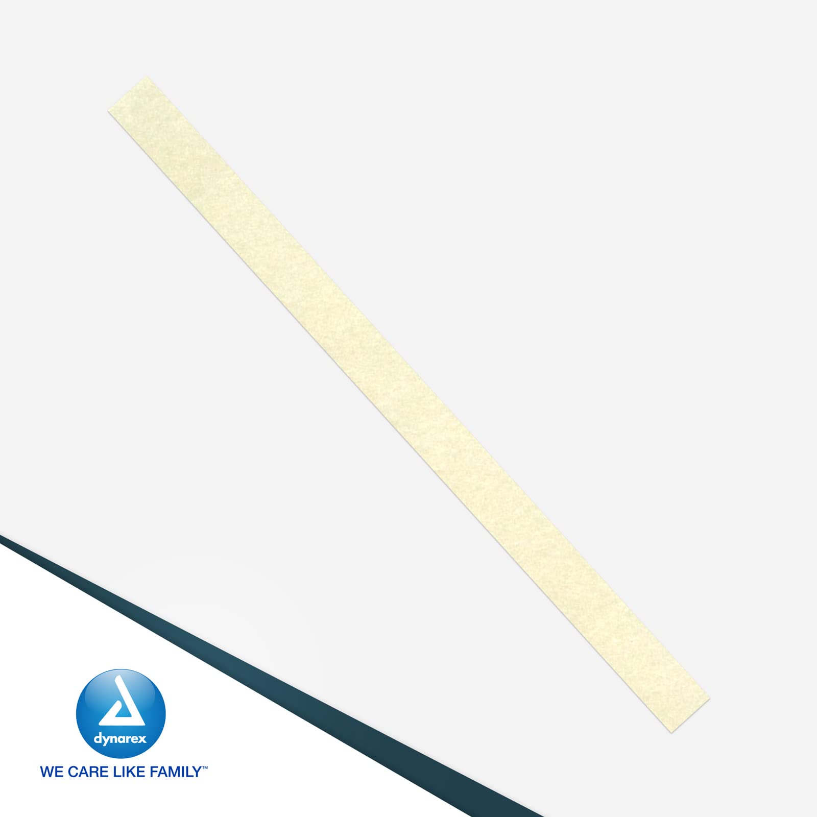 Dynarex wound closure strips with skin-friendly adhesive that flexes with movement.