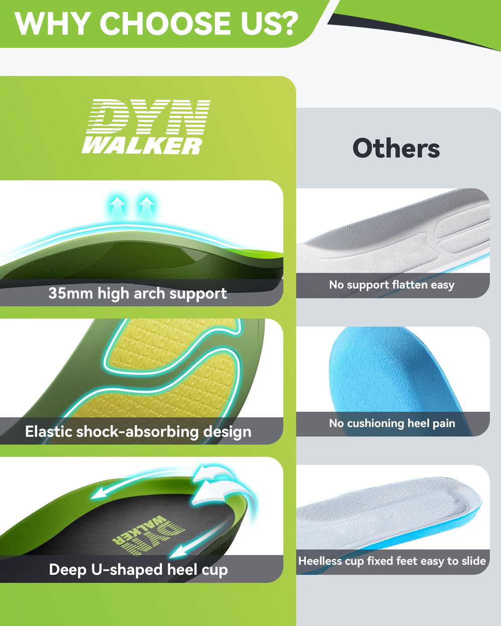 DynWalker breathable BK fabric keeps feet cool and odor-free.