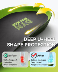 DynWalker deep heel cup design wraps the heel for stability.