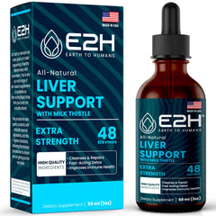 E2H Liver Cleanse bottle front for easy daily detox support.