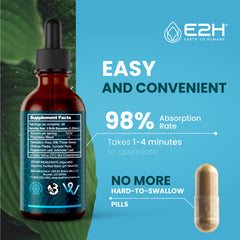 E2H Artichoke and milk thistle ingredients label emphasizes detox-friendly botanicals.