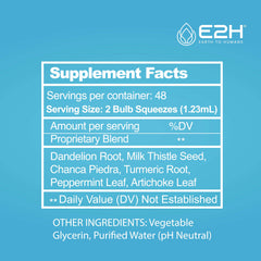 E2H vegan, non-GMO badge signals plant-based supplement quality.
