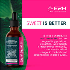 E2H bottle with glass of water for easy mixing