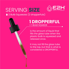 E2H measuring dropper releasing liquid for dosing