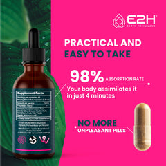 E2H Uric Acid Support full USA-made label on the bottle