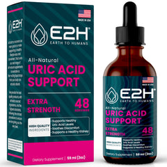 E2H Uric Acid Support bottle pour for easy dosing